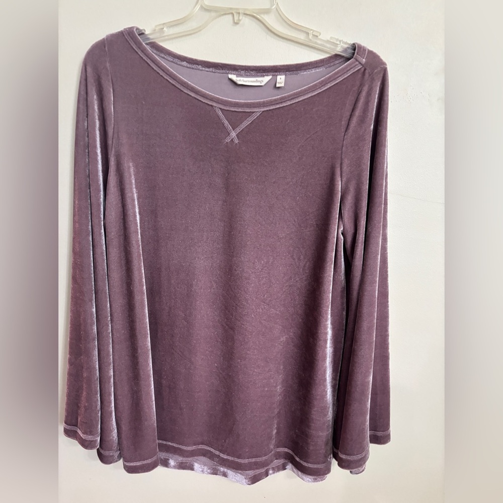 Soft Surroundings Women's Purple Long Sleeve Top